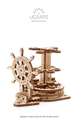 Organizer na biurko ze sterem model mechaniczny do składania 51 el. Ugears 1