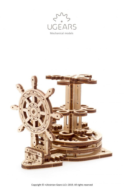 Organizer na biurko ze sterem model mechaniczny do składania 51 el. Ugears 1