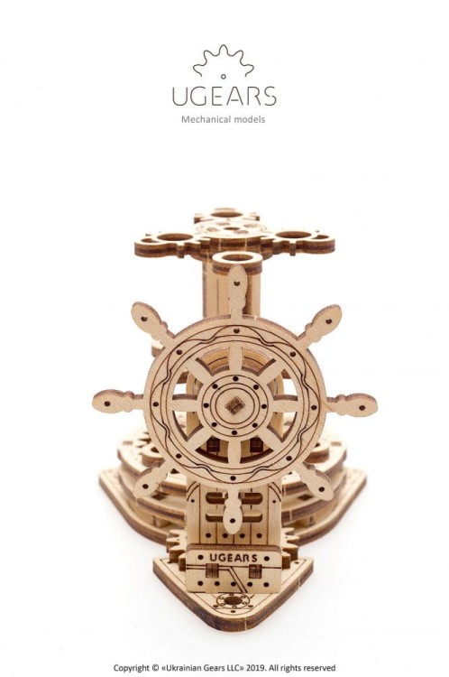 Organizer na biurko ze sterem model mechaniczny do składania 51 el. Ugears 4