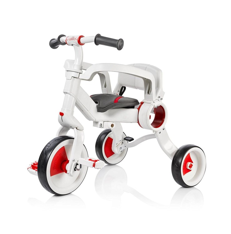 Spacerówka i rowerek trójkołowy 2w1 - Galileo Strollcycle - biało-czerwony
