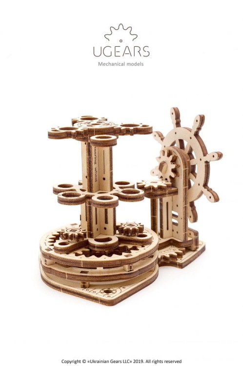 Organizer na biurko ze sterem model mechaniczny do składania 51 el. Ugears 6