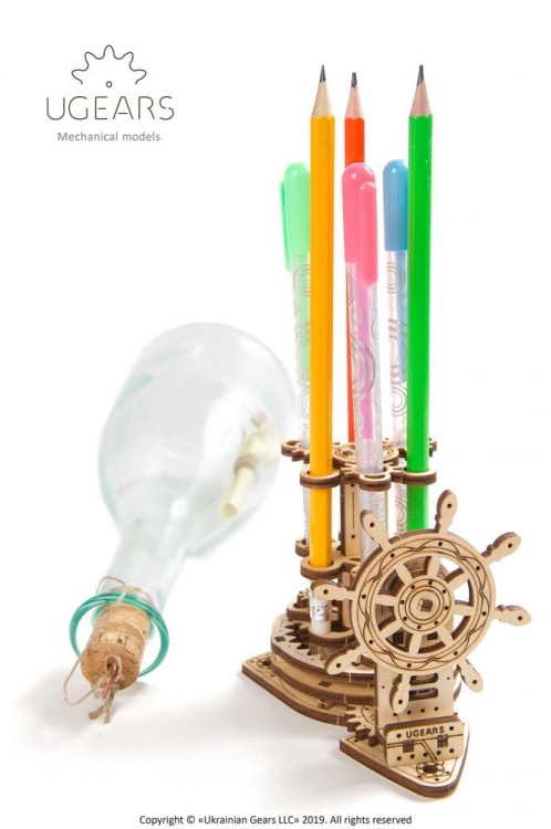 Organizer na biurko ze sterem model mechaniczny do składania 51 el. Ugears