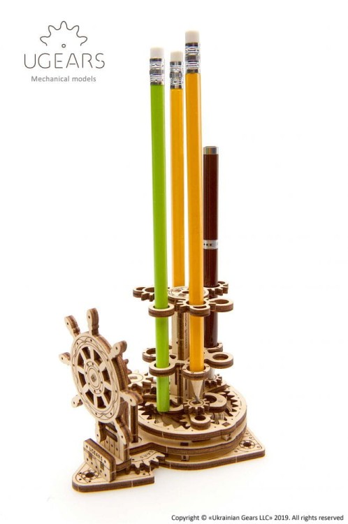 Organizer na biurko ze sterem model mechaniczny do składania 51 el. Ugears 11