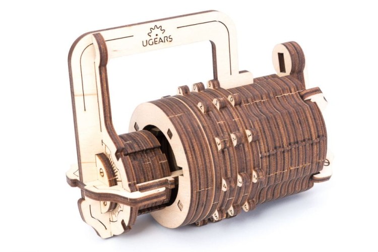 Zamek szyfrowy Cryptex - model mechaniczny do składania 34 el. Ugears