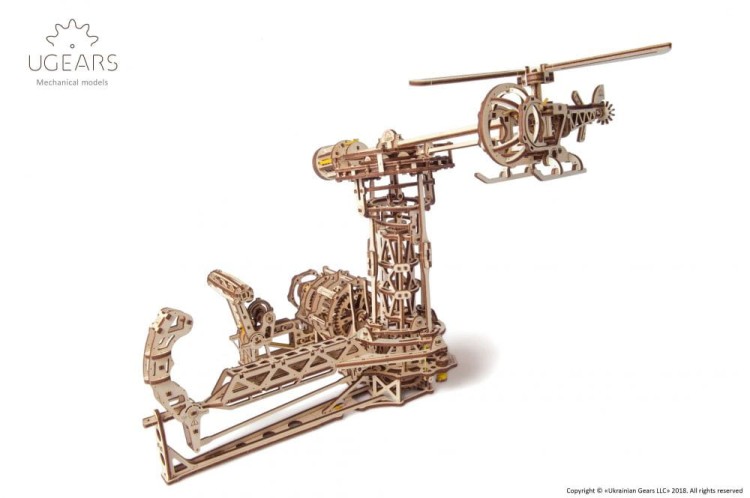 Awiator helikopter + samolot model mechaniczny do składania 726 el. Ugears