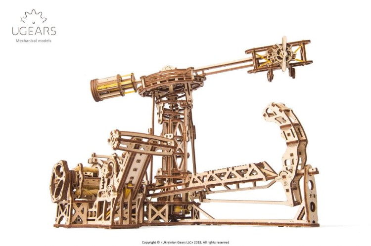 Awiator helikopter + samolot model mechaniczny do składania 726 el. Ugears 6