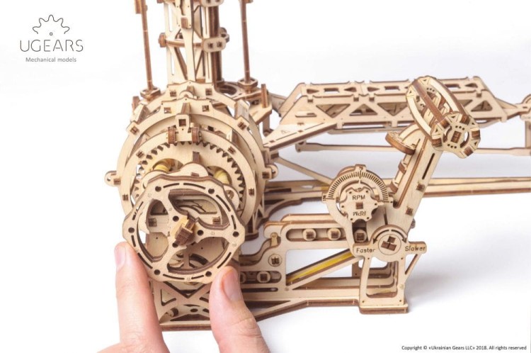Awiator helikopter + samolot model mechaniczny do składania 726 el. Ugears 8