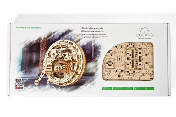Jednokołowiec model mechaniczny do składania 300 el. Ugears 6