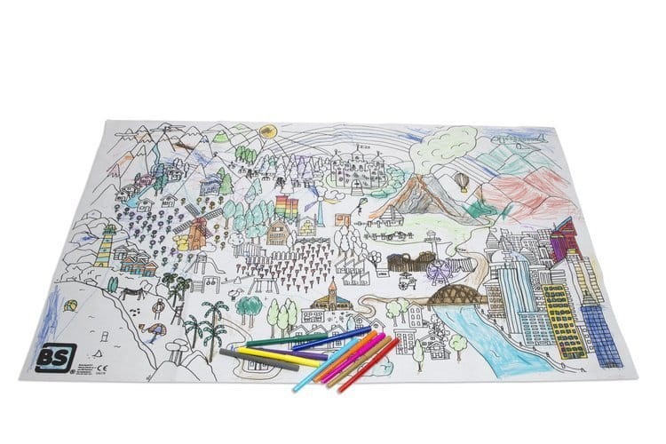Kolorowanka z materiału podłogowa 100x60 cm BS Toys