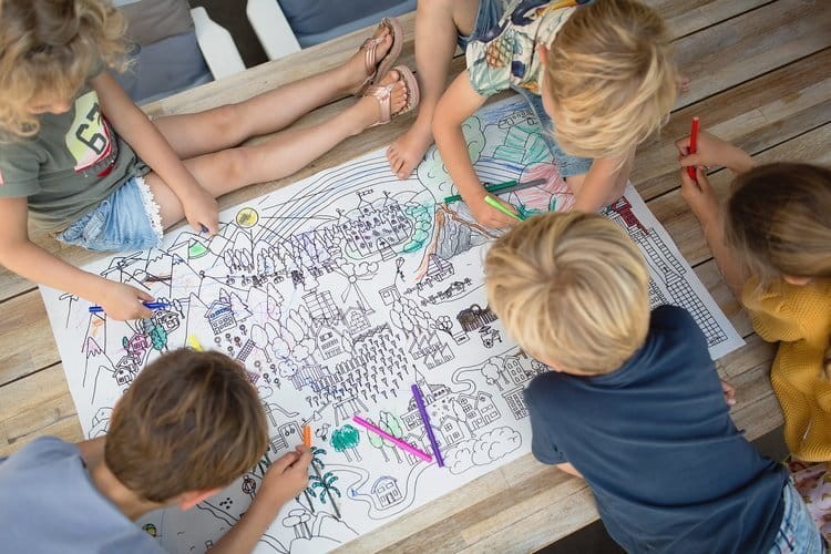 Kolorowanka z materiału podłogowa 100x60 cm BS Toys 2