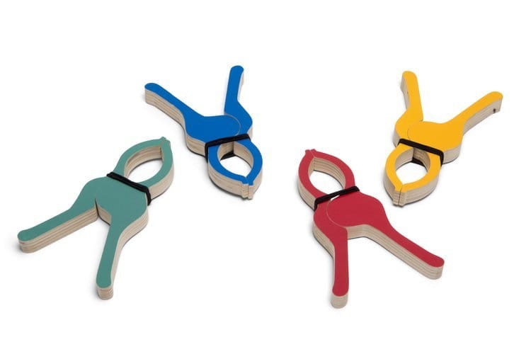 4 drewniane spinacze XL do budowania BS Toys