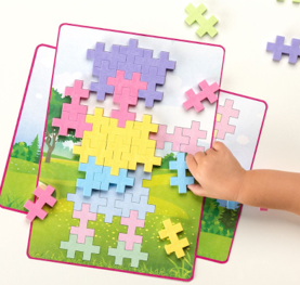 klocki plus-plus konstrukcyjne midi 100 elementów PASTEL 3