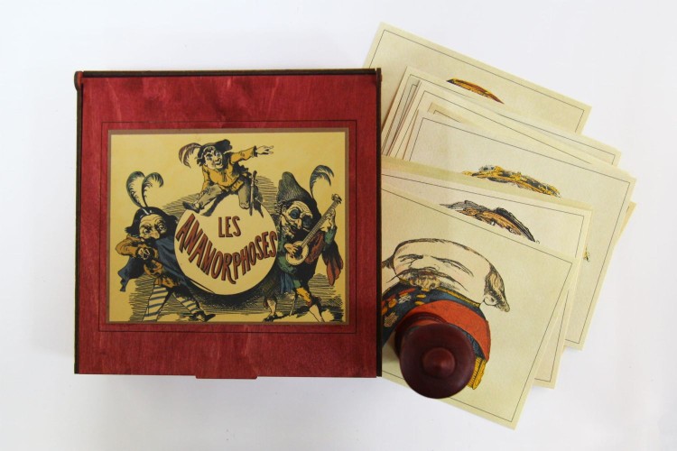 Anamorfoskop - przyrząd optyczny wygięte lustro Animation Toys 7