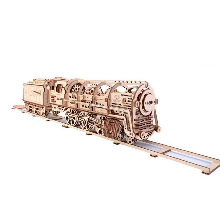 Lokomotywa UG 460 z tenderem model mechaniczny do składania 443 el. Ugears 5