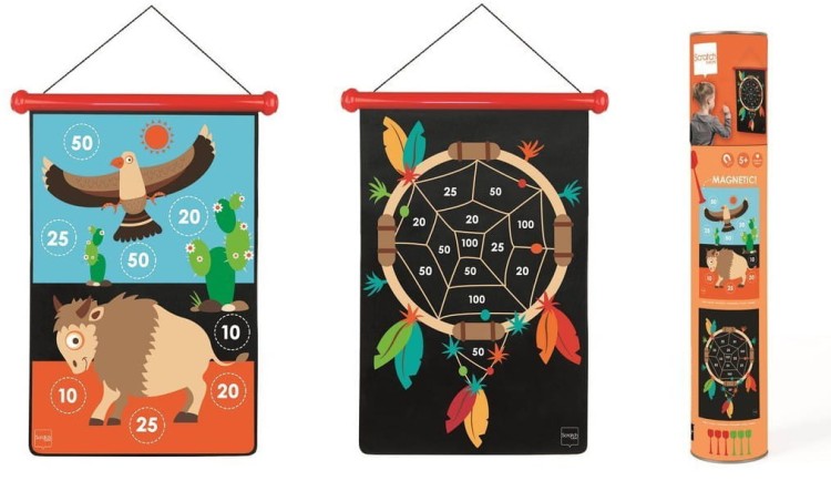 magnetyczne dwustronne rzutki dart  Scratch - indianie