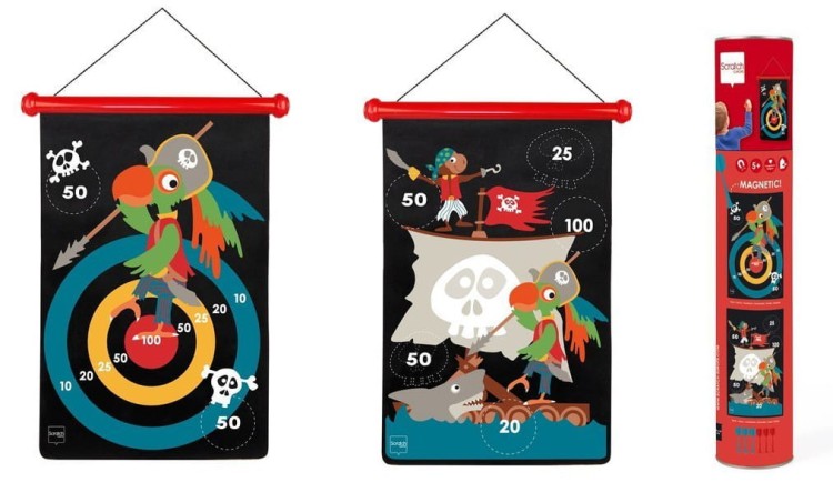 magnetyczne dwustronne rzutki dart  Scratch - piraci