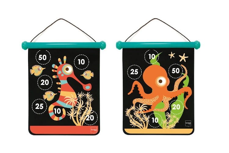 Magnetyczne dwustronne rzutki - dart rozmiar M - Scratch - Ocean