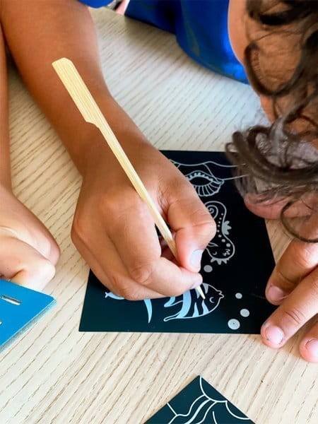 Zestaw artystyczny Lampion zdrapka Box candiy - niebieski Ocean 5