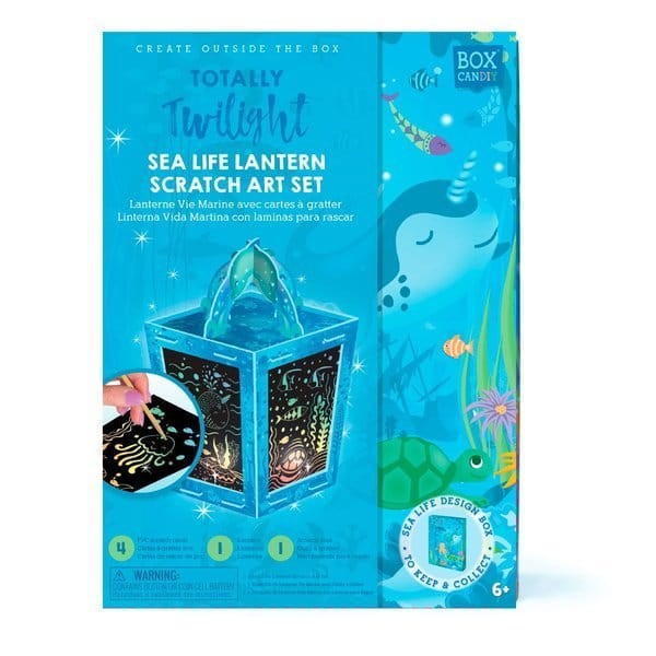 Zestaw artystyczny Lampion zdrapka Box candiy - niebieski Ocean 7