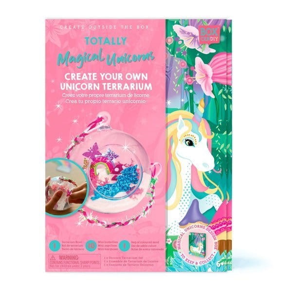 Zestaw artystyczny terrarium Box candiy - Jednorożec
