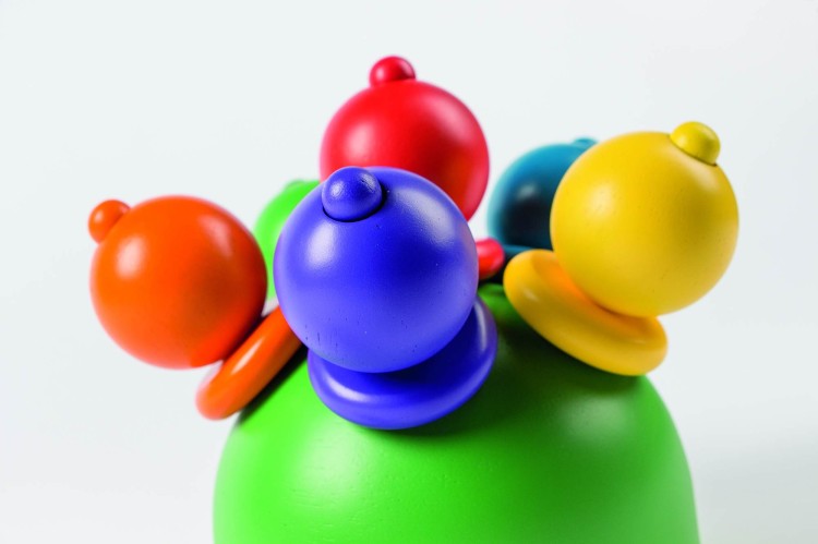 Kaktus - drewniana zabawka do sortowania - Pilch 1