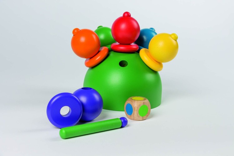 Kaktus - drewniana zabawka do sortowania - Pilch