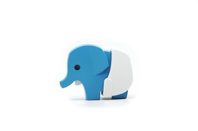 Mały słonik - układanka magnetyczna 3D - dzidzie zwierzątka Halftoys 2