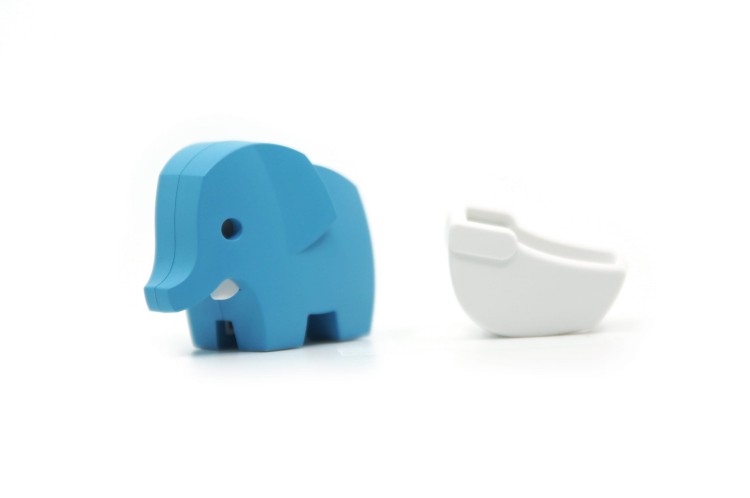 Mały słonik - układanka magnetyczna 3D - dzidzie zwierzątka Halftoys 3