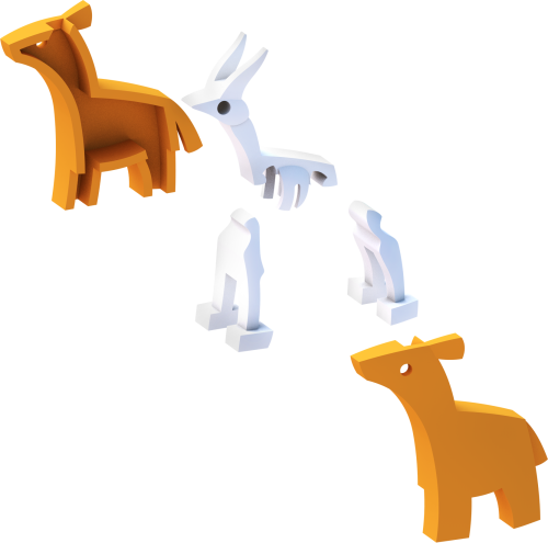 Antylopa - układanka magnetyczna 3D z książeczką - Halftoys 1