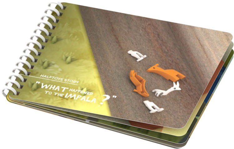 Antylopa - układanka magnetyczna 3D z książeczką - Halftoys 4