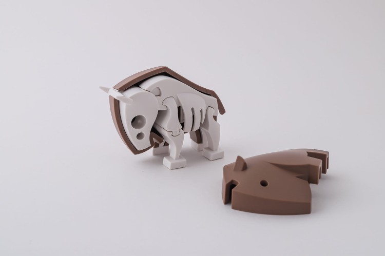 Gnu - układanka magnetyczna 3D z książeczką - Halftoys 5