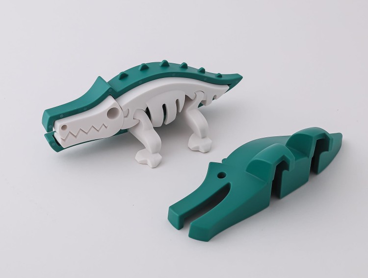 Krokodyl - układanka magnetyczna 3D z książeczką - Halftoys 2