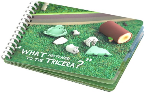 Triceratops - układanka magnetyczna 3D z książeczką - dinozaur Halftoys 1