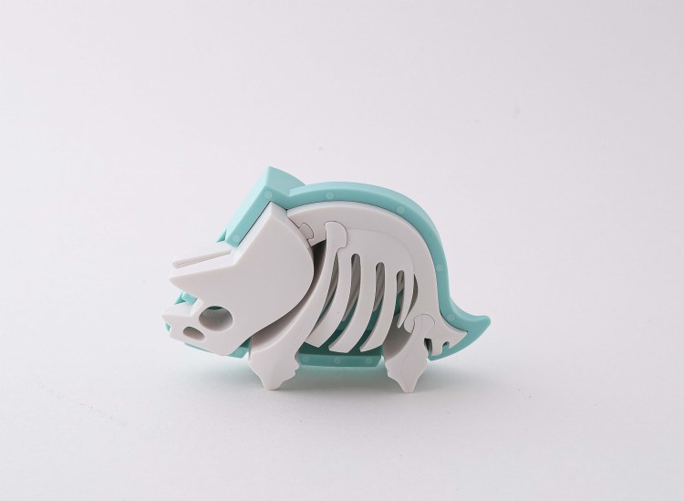 Triceratops - układanka magnetyczna 3D z książeczką - dinozaur Halftoys 3