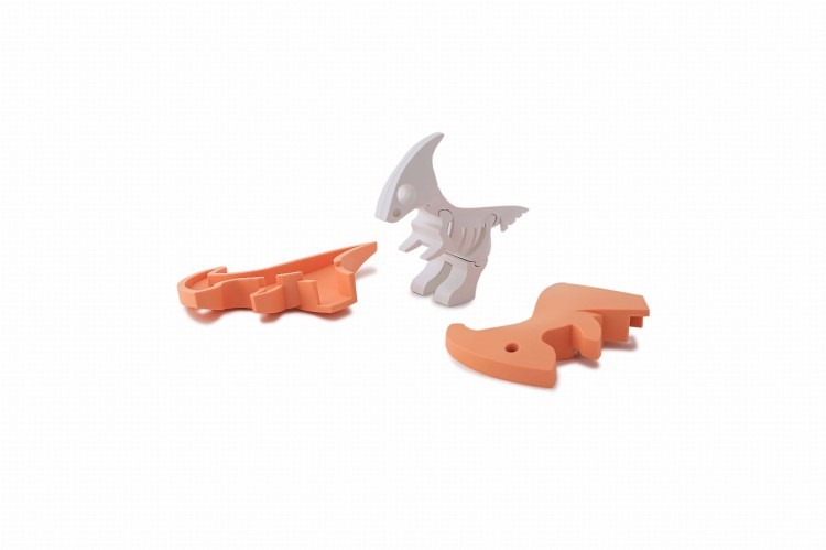 Parazaurolof - układanka magnetyczna 3D z książeczką - dinozaur Halftoys 4