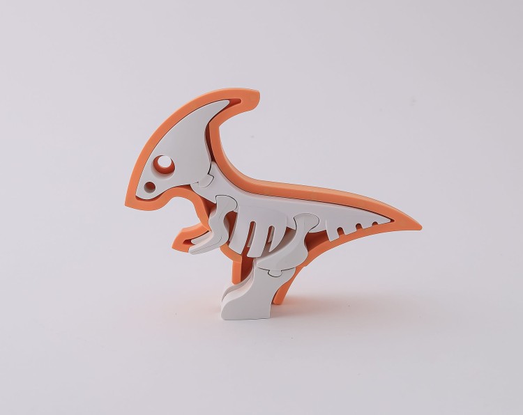 Parazaurolof - układanka magnetyczna 3D z książeczką - dinozaur Halftoys 5