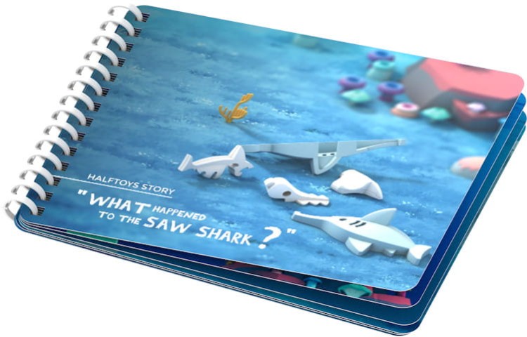 Ryba Piła - układanka magnetyczna 3D z książeczką Half Ocean Halftoys 1