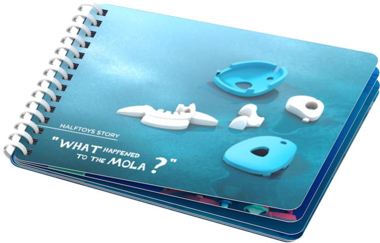 Ryba Samogłów - układanka magnetyczna 3D z książeczką Half Ocean Halftoys 1