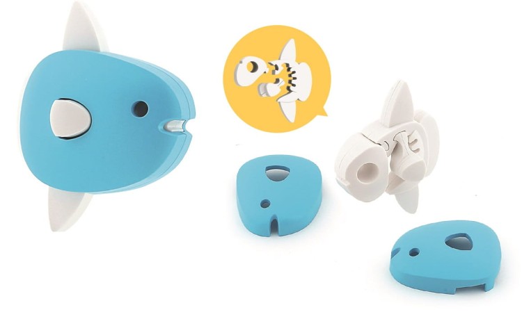 Ryba Samogłów - układanka magnetyczna 3D z książeczką Half Ocean Halftoys