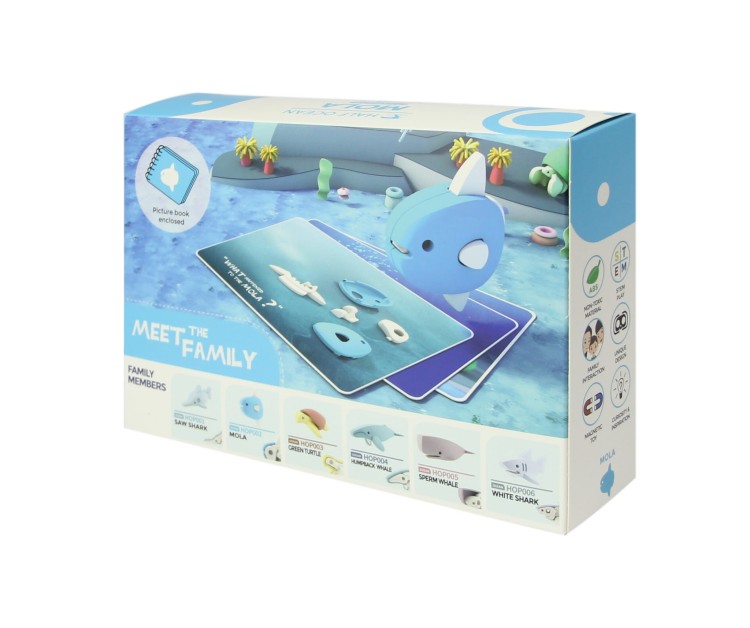 Ryba Samogłów - układanka magnetyczna 3D z książeczką Half Ocean Halftoys 4