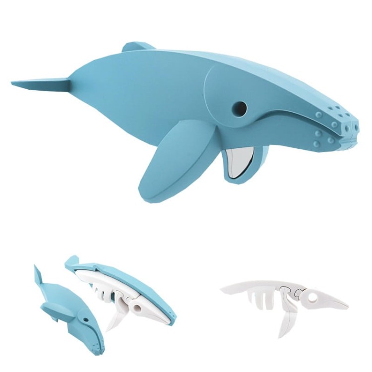 Humbak - układanka magnetyczna 3D z książeczką  Half Ocean Halftoys 4