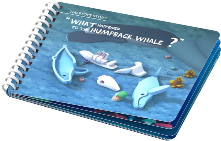 Humbak - układanka magnetyczna 3D z książeczką  Half Ocean Halftoys 1