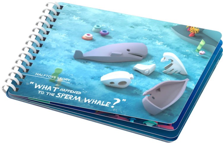 Wieloryb - układanka magnetyczna 3D z książeczką Half Ocean Halftoys 1