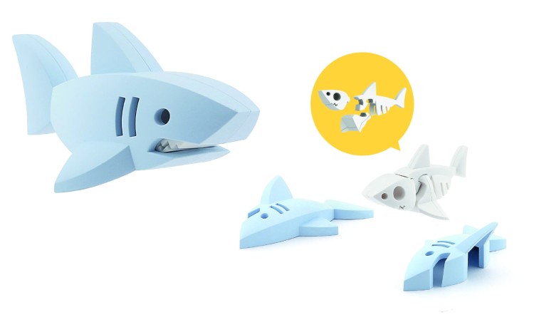 Wieloryb - układanka magnetyczna 3D z książeczką Half Ocean Halftoys