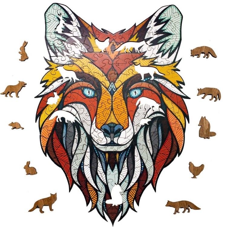 Drewniane puzzle konturowe 3D EWA Eco-Wood-Art - Lis