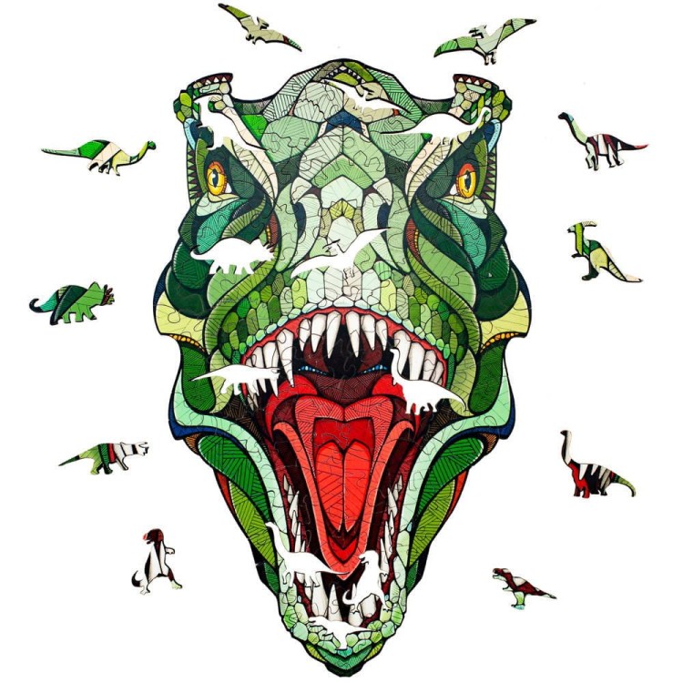 Drewniane puzzle konturowe 3D EWA Eco-Wood-Art - T-Rex
