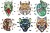 Drewniane puzzle konturowe 3D EWA Eco-Wood-Art - wzory