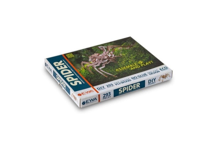 Mechaniczny pająk - puzzle 3D - 293 elem. EWA Eco-Wood-Art pudełko
