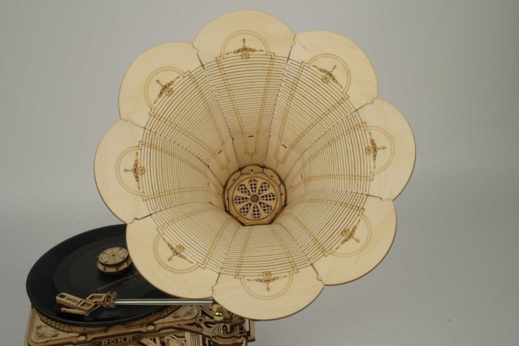 Gramofon - grający model 3D DIY 424 elem. Robotime 12