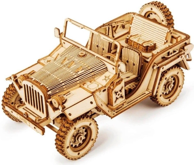 Jeep wojskowy - model 3D DIY 369 elem. Robotime